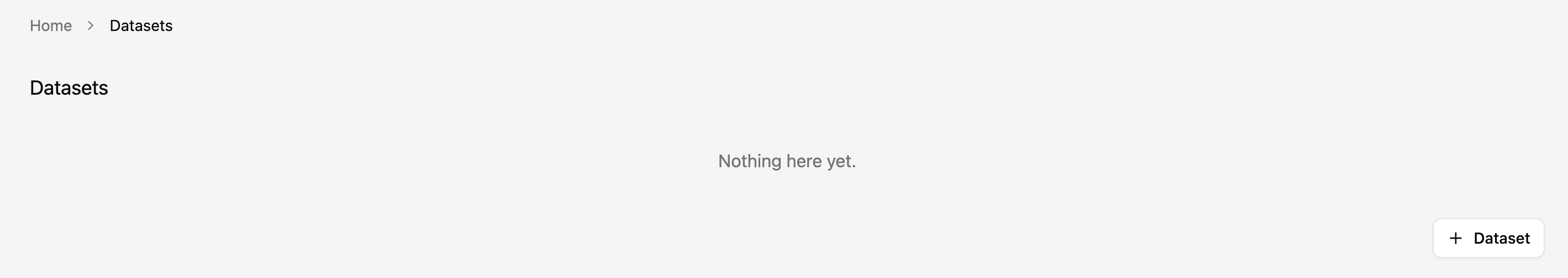 Datasets Empty